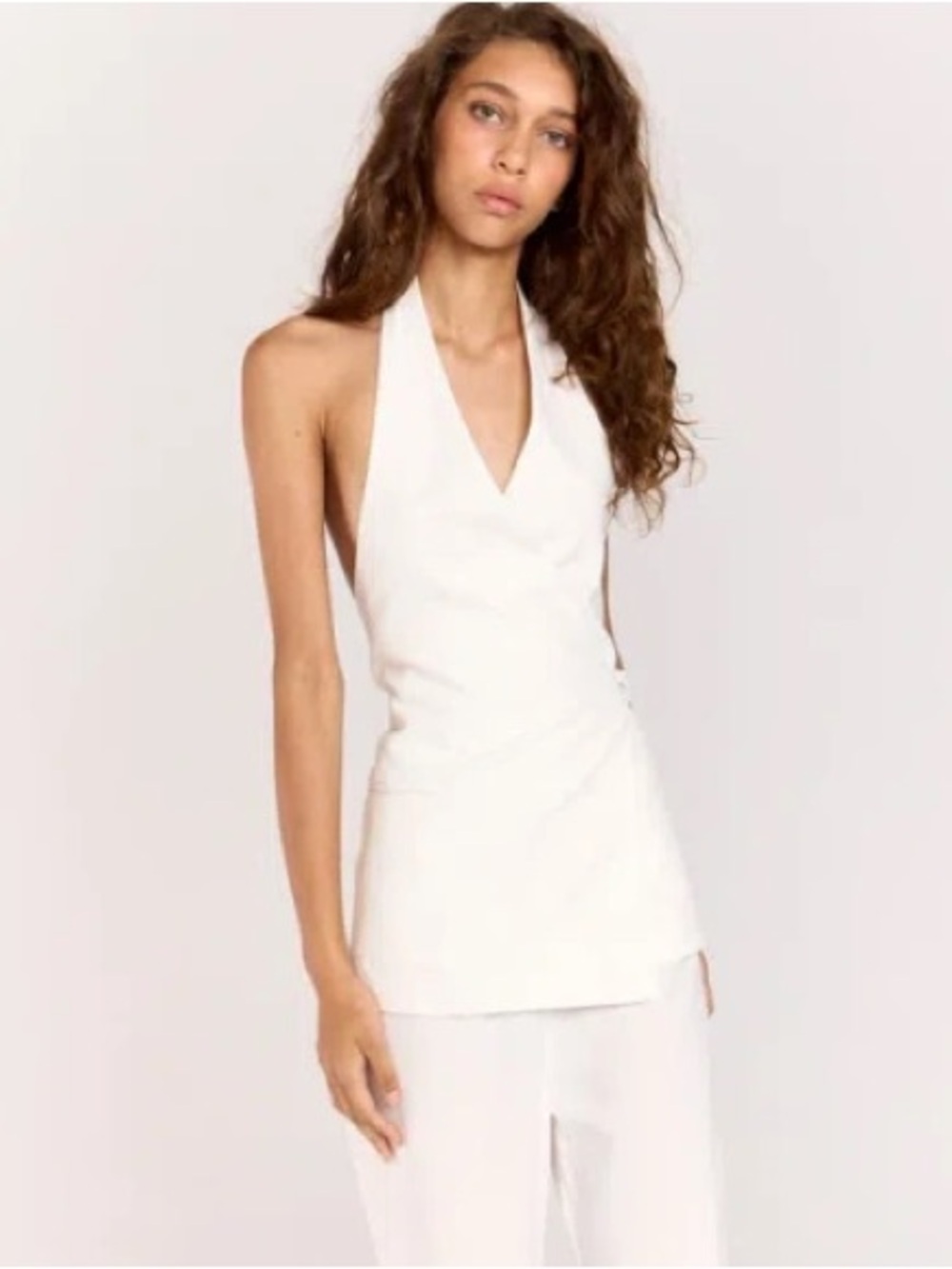 ROMY Lila Vest In White Size S NWT